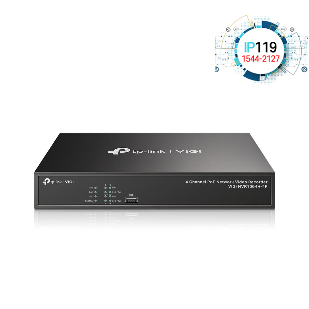 TPLINK 티피링크 VIGI NVR1104H-4P 4채널 지원 PoE 지원