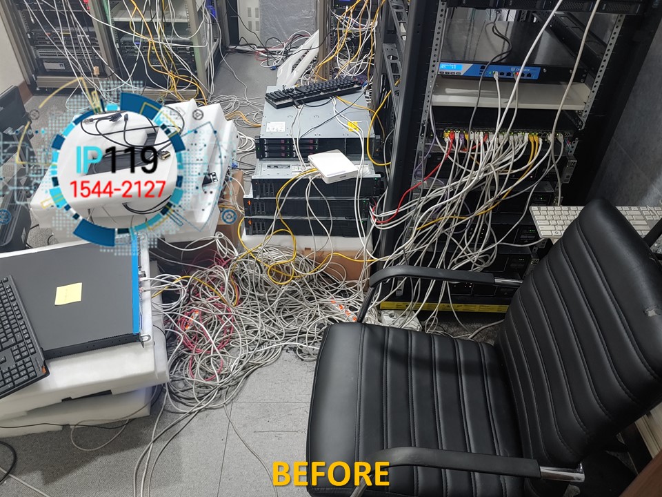 판교 대기업 IT사옥 다회선 랜선정리 빠르고 깔끔하게 해결
